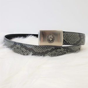 Genuine Snakeskin Belt Silver Buckle NWOT